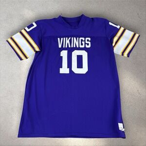 Vintage‎ 70s Minnesota Vikings Fran Tarkenton Jersey XL #10 Sand Knit Medalist
